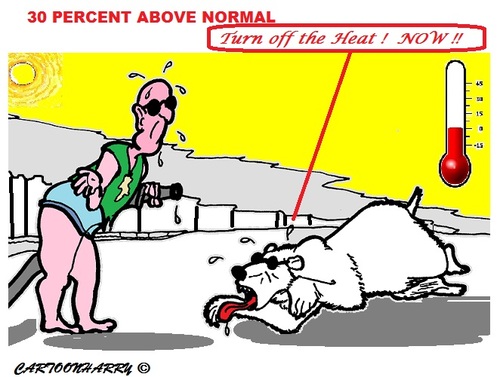 Cartoon: Turn Off (medium) by cartoonharry tagged off,heat,pole,polarbear