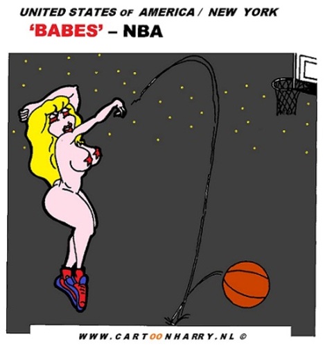 Cartoon: USA - BABES NBA (medium) by cartoonharry tagged usa,nba,babes,nude,cartoon,cartoonharry,cartoonist,dutch,toonpool