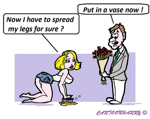 Cartoon: Vase (medium) by cartoonharry tagged vase,open,legs,flowers,cartoons,cartoonists,cartoonharry,dutch,toonpool