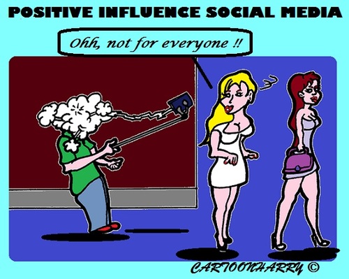 Cartoon: Very Very Positive (medium) by cartoonharry tagged media,social,positive,very