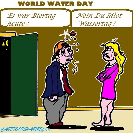 Cartoon: Wassertag (medium) by cartoonharry tagged welt,wassertag,2016