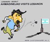 Cartoon: Ahmadinejad Visits Lebanon (small) by cartoonharry tagged stone,ahmadinejad,israel,lebanon,border,cartoonharry