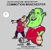 Cartoon: Commotion in Manchester (small) by cartoonharry tagged stay,go,money,manchester,wayne,rooney,shrek,cartoonharry