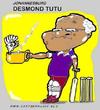Cartoon: Desmond Tutu (small) by cartoonharry tagged desmond,tutu,retirement,tea,cricket,cartoon,cartoonists,cartoonharry