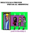 Cartoon: Milennials (small) by cartoonharry tagged milennials,shopping,prefer,physical