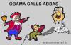 Cartoon: Obama calls Abbas (small) by cartoonharry tagged gaza abbas obama olmert