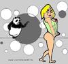 Cartoon: Panda Bear Girl (small) by cartoonharry tagged pandabear,girl,sexy,bubbles,cartoonharry
