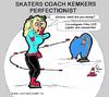 Cartoon: Skaters Coach Perfectionist (small) by cartoonharry tagged olympics,vancouver,2010,kemkers,kramer,skater,skate