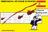 Cartoon: Spanish Economy (small) by cartoonharry tagged spain,spanish,economy,bull,fast,cartoons,cartoonists,cartoonharry,dutch,toonpool