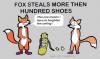 Cartoon: Stealing Fox (small) by cartoonharry tagged fox,steal,animals,shoes