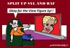 Cartoon: Syl and Raf (small) by cartoonharry tagged medium,sylvie,rafael,viewfigures,tv,caricature,cartoon,cartoonist,cartoonharry,dutch,toonpool