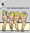 Cartoon: The Cross Spider Club (small) by cartoonharry tagged cross spider girls naked women web club