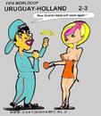 Cartoon: Uruguay2 Holland3 (small) by cartoonharry tagged holland,soccer,cartoonharry,dreamy,dutch