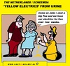 Cartoon: Yellow Electricity (small) by cartoonharry tagged electricity,holland,cartoon,free,cartoonist,cartoonharry,dutch,sign,toonpool