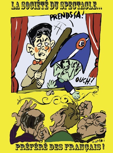 Cartoon: Jean-Luc Melenchon (medium) by Zombi tagged jean,luc,melenchon,french,politics,sarkozy,poll