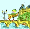 Cartoon: ZEBRA  2 (small) by Dekeyser tagged lola,paris,bridge,monument,accordion,the,conciergerie