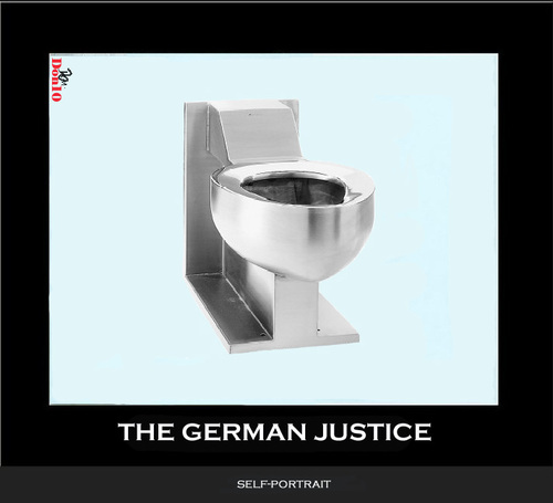 Cartoon: The German Justice (medium) by Vanessa tagged justice,germany,judges,toilet