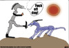 Cartoon: Fuck off dog! (small) by Vanessa tagged moral,abstumpfung,sensibilität,dog,hund