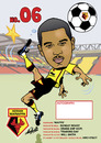 Cartoon: Adrian Mariappa of Watford FC (small) by roundheadillustration tagged football,soccer