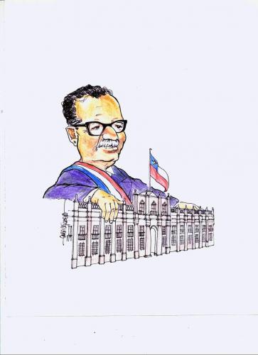 Cartoon: Allende (medium) by hualpen tagged allende