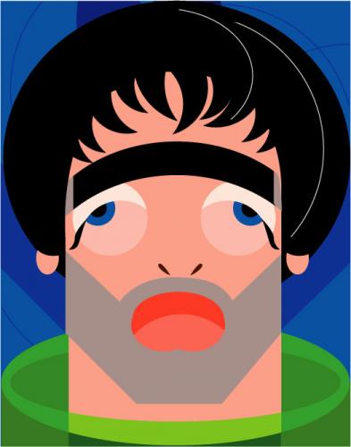 Cartoon: Liam Gallagher (medium) by Hugh Jarse tagged liam,gallagher,oasis,pop,singer,music