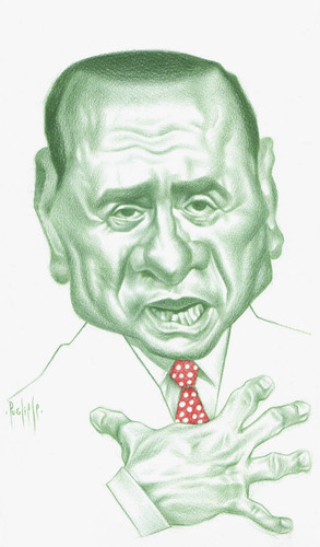 Cartoon: Berlusconi by Pugliese (medium) by David Pugliese tagged berlusconi,caricature,drawing