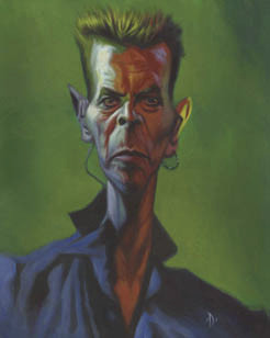 Cartoon: David Bowie (medium) by David Pugliese tagged david,bowie,music,caricature,painting,acrylic