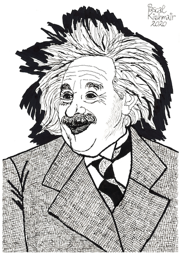 Cartoon: Albert Einstein (medium) by Pascal Kirchmair tagged albert,einstein,theory,of,relativity,illustration,drawing,zeichnung,pascal,kirchmair,cartoon,caricature,karikatur,ilustracion,dibujo,desenho,ink,disegno,ilustracao,illustrazione,illustratie,dessin,de,presse,du,jour,art,the,day,tekening,teckning,cartum,vineta,comica,vignetta,caricatura,portrait,retrato,ritratto,portret,princeton,ulm,gravitation,relativitätstheorie,genius,genie,mastermind,wiz,whizz,whiz,genio,porträt,albert,einstein,theory,of,relativity,illustration,drawing,zeichnung,pascal,kirchmair,cartoon,caricature,karikatur,ilustracion,dibujo,desenho,ink,disegno,ilustracao,illustrazione,illustratie,dessin,de,presse,du,jour,art,the,day,tekening,teckning,cartum,vineta,comica,vignetta,caricatura,portrait,retrato,ritratto,portret,princeton,ulm,gravitation,relativitätstheorie,genius,genie,mastermind,wiz,whizz,whiz,genio,porträt
