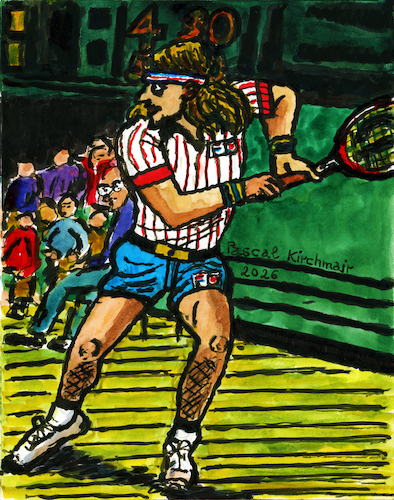 Cartoon: Björn Borg (medium) by Pascal Kirchmair tagged björn,borg,aquarell,aquarelle,watercolor,watercolour,acuarela,arte,kunst,artwork,atp,ranking,tennis,player,tenis,sieger,winner,us,open,new,york,flushing,meadows,champion,australian,grand,slam,sport,sports,ink,tusche,tuschezeichnung,portrait,retrato,ritratto,porträt,irish,pub,illustration,drawing,zeichnung,pascal,kirchmair,cartoon,caricature,karikatur,ilustracion,dibujo,desenho,disegno,ilustracao,illustrazione,illustratie,dessin,de,presse,du,jour,art,of,the,day,tekening,teckning,cartum,vineta,comica,vignetta,caricatura,portret,encre,chine,tinta,china,inchiostro,nanquim,wimbledon,french,roland,garros,björn,borg,aquarell,aquarelle,watercolor,watercolour,acuarela,arte,kunst,artwork,atp,ranking,tennis,player,tenis,sieger,winner,us,open,new,york,flushing,meadows,champion,australian,grand,slam,sport,sports,ink,tusche,tuschezeichnung,portrait,retrato,ritratto,porträt,irish,pub,illustration,drawing,zeichnung,pascal,kirchmair,cartoon,caricature,karikatur,ilustracion,dibujo,desenho,disegno,ilustracao,illustrazione,illustratie,dessin,de,presse,du,jour,art,of,the,day,tekening,teckning,cartum,vineta,comica,vignetta,caricatura,portret,encre,chine,tinta,china,inchiostro,nanquim,wimbledon,french,roland,garros