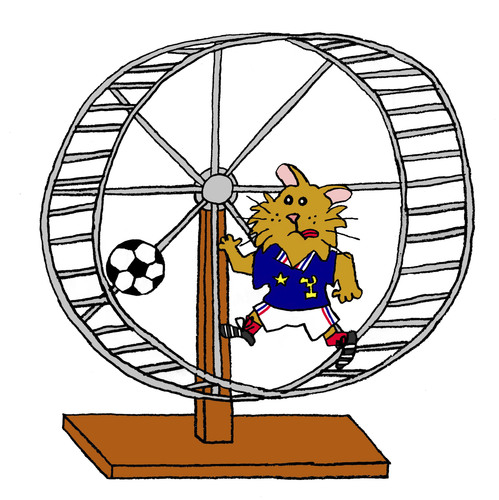 Cartoon: Hamsterrad (medium) by Pascal Kirchmair tagged treadmill,hamster,roue,race,rat,tretmühle,hamsterrad