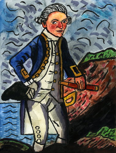 Cartoon: James Cook (medium) by Pascal Kirchmair tagged pacifico,pazifique,ocean,ozean,meer,me,mar,mare,oceano,pacific,pazifik,james,cook,perücke,mit,seitenlocke,britischer,seefahrer,kartograf,entdecker,british,navigator,cartographer,explorer,new,zealand,eastern,coastline,of,australia,and,the,hawaiian,islands,hawaii,neuseeland,australien,inseln,usa,revolution,unabhängigkeitskrieg,unabhängigkeit,amerikanischer,amerikanisch,america,amerika,independence,revolutionary,war,krieg,cartoon,karikatur,illustration,drawing,zeichnung,pascal,kirchmair,genie,genius,genio,caricature,ilustracion,dibujo,desenho,ink,disegno,ilustracao,illustrazione,illustratie,dessin,de,presse,tekening,teckning,cartum,vineta,comica,vignetta,caricatura,retrato,ritratto,portrait,gouache,painting,peinture,dipinto,pittura,pintura,art,arte,artwork,kunst,tahiti,alaska,pacifico,pazifique,ocean,ozean,meer,me,mar,mare,oceano,pacific,pazifik,james,cook,perücke,mit,seitenlocke,britischer,seefahrer,kartograf,entdecker,british,navigator,cartographer,explorer,new,zealand,eastern,coastline,of,australia,and,the,hawaiian,islands,hawaii,neuseeland,australien,inseln,usa,revolution,unabhängigkeitskrieg,unabhängigkeit,amerikanischer,amerikanisch,america,amerika,independence,revolutionary,war,krieg,cartoon,karikatur,illustration,drawing,zeichnung,pascal,kirchmair,genie,genius,genio,caricature,ilustracion,dibujo,desenho,ink,disegno,ilustracao,illustrazione,illustratie,dessin,de,presse,tekening,teckning,cartum,vineta,comica,vignetta,caricatura,retrato,ritratto,portrait,gouache,painting,peinture,dipinto,pittura,pintura,art,arte,artwork,kunst,tahiti,alaska