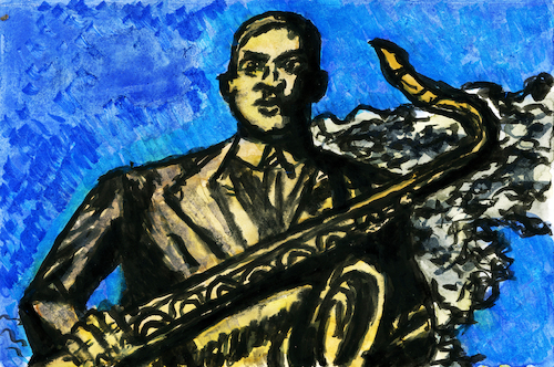Cartoon: John Coltrane (medium) by Pascal Kirchmair tagged john,coltrane,saxofono,saxofone,saxophone,sax,usa,new,orleans,louisiana,jazz,star,hall,of,fame,musik,musiker,musician,music,songwriter,composer,illustration,zeichnung,pascal,kirchmair,cartoon,caricature,karikatur,ilustracion,ink,drawing,dibujo,desenho,disegno,ilustracao,illustrazione,illustratie,dessin,de,presse,du,jour,art,the,day,tekening,teckning,cartum,vineta,comica,vignetta,caricatura,portrait,portret,retrato,ritratto,porträt,tusche,tuschezeichnung,encre,chine,tinta,china,inchiostro,tuschepinsel,pen,arte,artwork,kunst,bronze,statue,monument,john,coltrane,saxofono,saxofone,saxophone,sax,usa,new,orleans,louisiana,jazz,star,hall,of,fame,musik,musiker,musician,music,songwriter,composer,illustration,zeichnung,pascal,kirchmair,cartoon,caricature,karikatur,ilustracion,ink,drawing,dibujo,desenho,disegno,ilustracao,illustrazione,illustratie,dessin,de,presse,du,jour,art,the,day,tekening,teckning,cartum,vineta,comica,vignetta,caricatura,portrait,portret,retrato,ritratto,porträt,tusche,tuschezeichnung,encre,chine,tinta,china,inchiostro,tuschepinsel,pen,arte,artwork,kunst,bronze,statue,monument