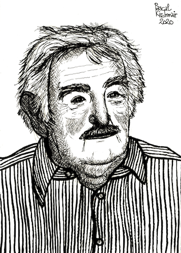 Cartoon: Jose Pepe Mujica (medium) by Pascal Kirchmair tagged jose,pepe,mujica,illustration,drawing,zeichnung,pascal,kirchmair,political,cartoon,caricature,karikatur,ilustracion,dibujo,desenho,ink,disegno,ilustracao,illustrazione,illustratie,dessin,de,presse,du,jour,art,of,the,day,tekening,teckning,cartum,vineta,comica,vignetta,caricatura,portrait,retrato,ritratto,portret,kunst,politiker,politician,politics,presidente,president,präsident,uruguay,wisdom,wise,sagesse,weisheiten,jose,pepe,mujica,illustration,drawing,zeichnung,pascal,kirchmair,political,cartoon,caricature,karikatur,ilustracion,dibujo,desenho,ink,disegno,ilustracao,illustrazione,illustratie,dessin,de,presse,du,jour,art,of,the,day,tekening,teckning,cartum,vineta,comica,vignetta,caricatura,portrait,retrato,ritratto,portret,kunst,politiker,politician,politics,presidente,president,präsident,uruguay,wisdom,wise,sagesse,weisheiten