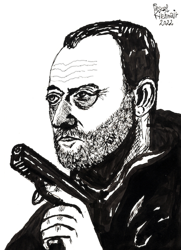 Cartoon: Leon - Der Profi (medium) by Pascal Kirchmair tagged luc,besson,leon,der,profi,the,professional,jean,reno,juan,moreno,herrera,jimenez,acteur,cinema,actor,schauspieler,artist,art,illustration,drawing,tusche,tuschepinsel,sepia,black,brush,zeichnung,pascal,kirchmair,cartoon,caricature,karikatur,ilustracion,dibujo,desenho,ink,disegno,ilustracao,illustrazione,illustratie,dessin,de,presse,du,jour,of,day,tekening,teckning,cartum,vineta,comica,vignetta,caricatura,portrait,porträt,portret,retrato,ritratto,hollywood,academy,award,awards,oscar,oscars,winner,hauptdarsteller,darsteller,luc,besson,leon,der,profi,the,professional,jean,reno,juan,moreno,herrera,jimenez,acteur,cinema,actor,schauspieler,artist,art,illustration,drawing,tusche,tuschepinsel,sepia,black,brush,zeichnung,pascal,kirchmair,cartoon,caricature,karikatur,ilustracion,dibujo,desenho,ink,disegno,ilustracao,illustrazione,illustratie,dessin,de,presse,du,jour,of,day,tekening,teckning,cartum,vineta,comica,vignetta,caricatura,portrait,porträt,portret,retrato,ritratto,hollywood,academy,award,awards,oscar,oscars,winner,hauptdarsteller,darsteller