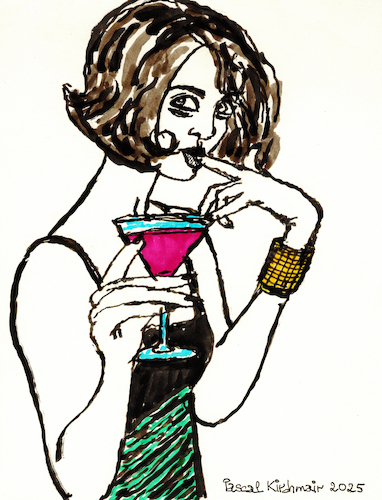 Mannequin mit Martini-Glas