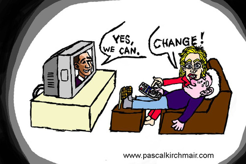 Cartoon: Obama Hillary and Bill (medium) by Pascal Kirchmair tagged yes,we,can,obama,barack,president,usa,präsident,amerika,wahlkampf,election,campaign,campagne,electorale,bill,clinton,hillary,demokraten,democrats,democrates,weißes,haus,maison,blanche,casa,bianca,white,house