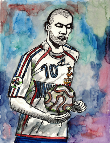 Cartoon: Zizou (medium) by Pascal Kirchmair tagged zizou,zinedine,zidane,alberto,france,francia,frankreich,fff,aquarell,watercolour,watercolor,acuarela,maillot,football,fußball,futeball,futbol,foot,player,world,champion,du,monde,sport,sports,ink,tusche,tuschezeichnung,portrait,retrato,ritratto,porträt,illustration,drawing,zeichnung,pascal,kirchmair,cartoon,caricature,karikatur,ilustracion,dibujo,desenho,disegno,ilustracao,illustrazione,illustratie,dessin,de,presse,jour,art,of,the,day,tekening,teckning,cartum,vineta,comica,vignetta,caricatura,portret,cup,soccer,wm,weltmeister,campeon,mundo,mundial,campione,del,mondo,mondiale,campeao,do,arte,artwork,kunst,zizou,zinedine,zidane,alberto,france,francia,frankreich,fff,aquarell,watercolour,watercolor,acuarela,maillot,football,fußball,futeball,futbol,foot,player,world,champion,du,monde,sport,sports,ink,tusche,tuschezeichnung,portrait,retrato,ritratto,porträt,illustration,drawing,zeichnung,pascal,kirchmair,cartoon,caricature,karikatur,ilustracion,dibujo,desenho,disegno,ilustracao,illustrazione,illustratie,dessin,de,presse,jour,art,of,the,day,tekening,teckning,cartum,vineta,comica,vignetta,caricatura,portret,cup,soccer,wm,weltmeister,campeon,mundo,mundial,campione,del,mondo,mondiale,campeao,do,arte,artwork,kunst