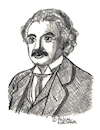 Cartoon: Albert Einstein (small) by Pascal Kirchmair tagged albert,einstein,drawing,illustration,portrait,retrato,dibujo,pascal,kirchmair,dessin,portret,tekening,cartum,ink,desenho,ilustracion,ilustracao,ritratto