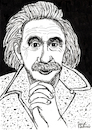 Cartoon: Albert Einstein (small) by Pascal Kirchmair tagged albert,einstein,theory,of,relativity,illustration,drawing,zeichnung,pascal,kirchmair,cartoon,caricature,karikatur,ilustracion,dibujo,desenho,ink,disegno,ilustracao,illustrazione,illustratie,dessin,de,presse,du,jour,art,the,day,tekening,teckning,cartum,vineta,comica,vignetta,caricatura,portrait,retrato,ritratto,portret,princeton,ulm,gravitation,relativitätstheorie,genius,genie,mastermind,wiz,whizz,whiz,genio