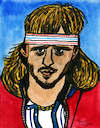 Cartoon: Björn Borg (small) by Pascal Kirchmair tagged björn,borg,aquarell,aquarelle,watercolor,watercolour,acuarela,arte,kunst,artwork,atp,ranking,tennis,player,tenis,sieger,winner,us,open,new,york,flushing,meadows,champion,australian,grand,slam,sport,sports,ink,tusche,tuschezeichnung,portrait,retrato,ritratto,porträt,irish,pub,illustration,drawing,zeichnung,pascal,kirchmair,cartoon,caricature,karikatur,ilustracion,dibujo,desenho,disegno,ilustracao,illustrazione,illustratie,dessin,de,presse,du,jour,art,of,the,day,tekening,teckning,cartum,vineta,comica,vignetta,caricatura,portret,encre,chine,tinta,china,inchiostro,nanquim,wimbledon,french,roland,garros,wasa,knäckebrot,sweden,stockholm,malmö,svezia,sueco,svedese,schweden,suede,suecia,suedois,swedish