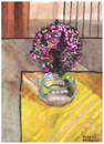 Cartoon: Bouquet of flowers (small) by Pascal Kirchmair tagged blumenstrauß vase aquarell gouache fleurs flowers watercolour pascal kirchmair illustration picture painting dipinto pintura peinture cuadro quadro