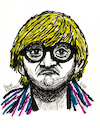 Cartoon: David Hockney (small) by Pascal Kirchmair tagged bradford,hollywood,la,los,angeles,artist,artiste,artista,kunst,künstler,david,hockney,illustration,figure,drawing,marker,ink,art,arte,dibujo,artwork,tusche,encre,de,chine,inchiostro,tinta,china,ilustracao,ilustracion,zeichnung,bild,picture,colour,color,colors,tuschezeichnung,pascal,kirchmair,cartoon,caricature,karikatur,desenho,disegno,illustrazione,illustratie,dessin,presse,tekening,teckning,cartum,vineta,comica,vignetta,caricatura,portrait,porträt,portret,retrato,ritratto,painting,dipinto,pintura,pittura,peinture,cuadro,quadro,image,imagen,pic,copic,markers,coloured,pencils,farbstifte,burnt,sienna,gay