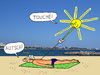 Cartoon: Der Sonnenstich (small) by Pascal Kirchmair tagged calenture sunstroke insolation sonnenstich coup de soleil bambou cartoon dessin humoristique humor humour