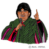 Cartoon: Evo Morales (small) by Pascal Kirchmair tagged evo,morales,präsident,president,bolivia,bolivien,cartoon,caricature,karikatur,dessin,humoristique,humor