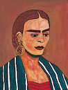 Cartoon: Frida Kahlo (small) by Pascal Kirchmair tagged frida,kahlo,illustration,drawing,zeichnung,pascal,kirchmair,political,cartoon,caricature,karikatur,ilustracion,dibujo,desenho,ink,disegno,ilustracao,illustrazione,illustratie,dessin,de,presse,du,jour,art,of,the,day,tekening,teckning,cartum,vineta,comica,vignetta,caricatura,portrait,retrato,ritratto,portret,kunst,watercolor,watercolour,aquarell,künstler,artist,artista,mexico,mexiko,painting,peinture,gouache,dipinto,pittura,pintura,cuadro,quadro