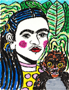Frida Kahlo mit Fulang Chang
