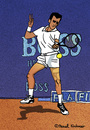 Cartoon: Guy Forget (small) by Pascal Kirchmair tagged guy,forget,tennis,player,cartoon,vignetta,dessin,illustration,caricature,karikatur,tenis,tenista,atp,french,open,roland,garros,france,frankreich,capitaine,coupe,davis