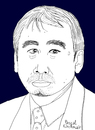 Cartoon: Haruki Murakami (small) by Pascal Kirchmair tagged haruki,murakami,portrait,caricature,karikatur,japan,schriftsteller,author,auteur,ecrivain,autor