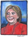 Cartoon: Hillary Clinton (small) by Pascal Kirchmair tagged hillary,diane,rodham,clinton,caricature,karikatur,cartoon,portrait,vignetta,usa,white,house,politics,politiker,politicians,government,aquarell,watercolour