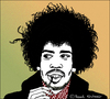 Cartoon: Jimi Hendrix (small) by Pascal Kirchmair tagged jimi hendrix portrait caricature cartoon karikatur pascal kirchmair illustration vignetta dibujo desenho disegno dessin drawing zeichnung